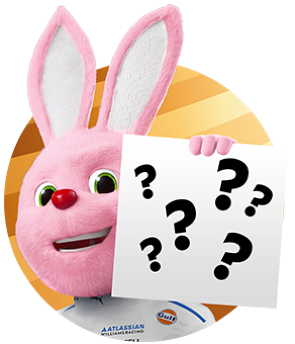 Image de bouton représentant un lapin Duracell tenant une pancarte avec des points d'interrogation.